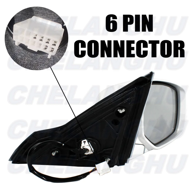 Mirror Assembly For Honda Accord 2013 2014 2015 2016 US Version Right Side 6 Pins White Painted Heated Power Adjust Turn Light