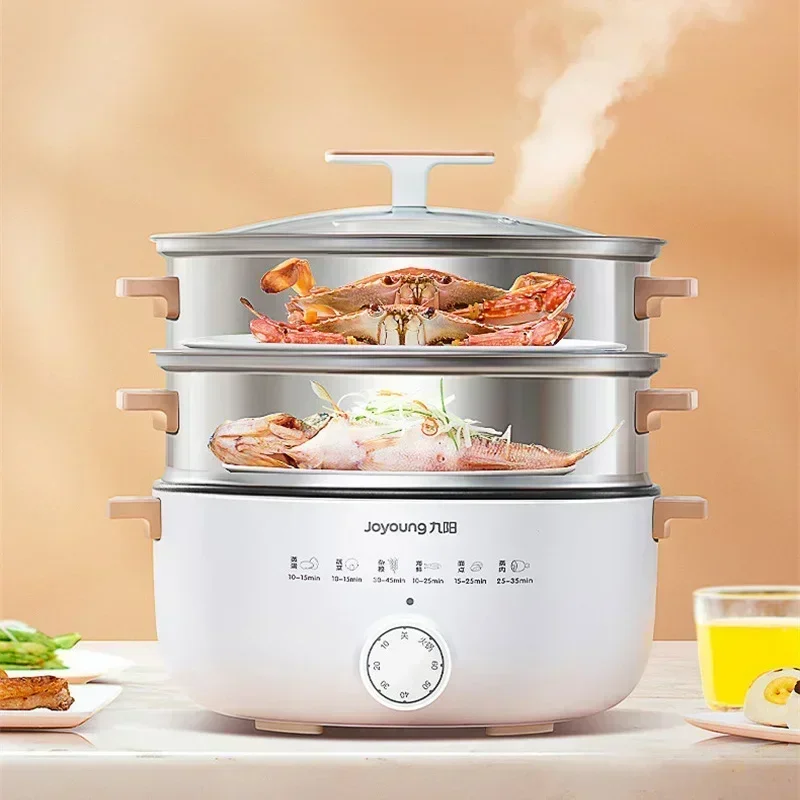 

Household Electric Steamer for Food Steamer Multi-functional Three-layer Stainless Steel Large-capacity Vegetable Steam Cooker