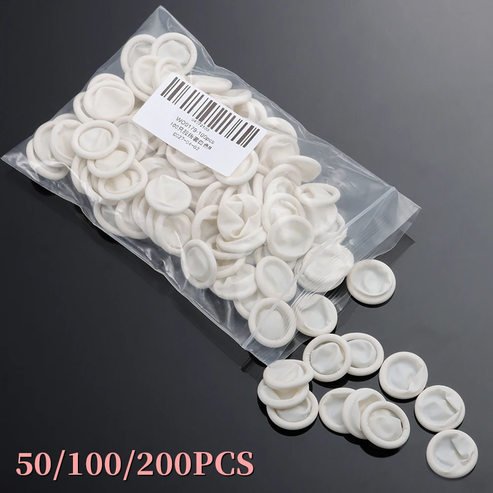 50/100/200pcs Rubber Gloves Fingertips Protector Gloves Non-slip Anti-static for Watchmaker Kit Disposable Watch Repair Tool