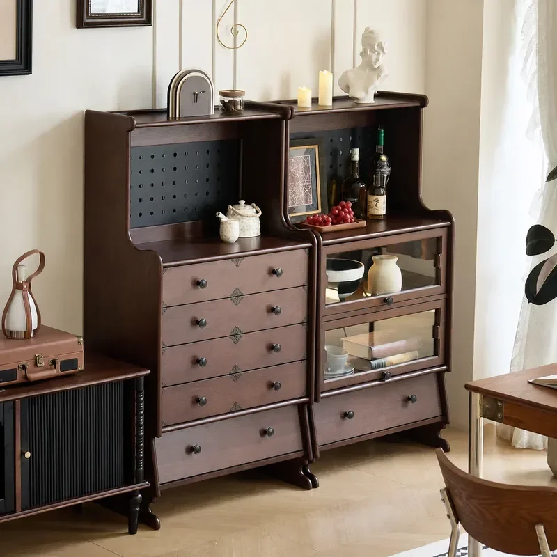 YAO Kangaroo Modular Dining Sideboard Tea Cabinet Sofa Storage Display Unit Retro Drawer Console Table for Living Room Home Deco