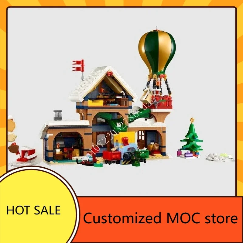 1440PCS Santa's Post Office MOC Puzzle StreetView Architecture Creative DIYAssembly  Birthday Christmas Gift for Kids Ages