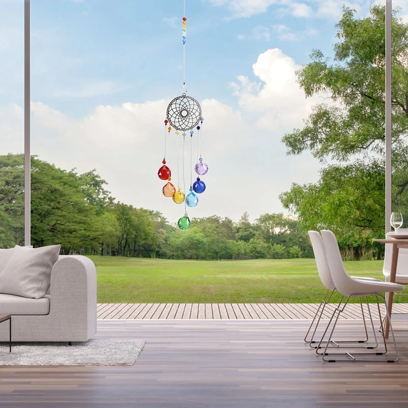 LICE-Crystals Rainbow Maker Suncatcher оконное подвесное украшение садовое украшение «Ловец солнца» кулон чакра бусины