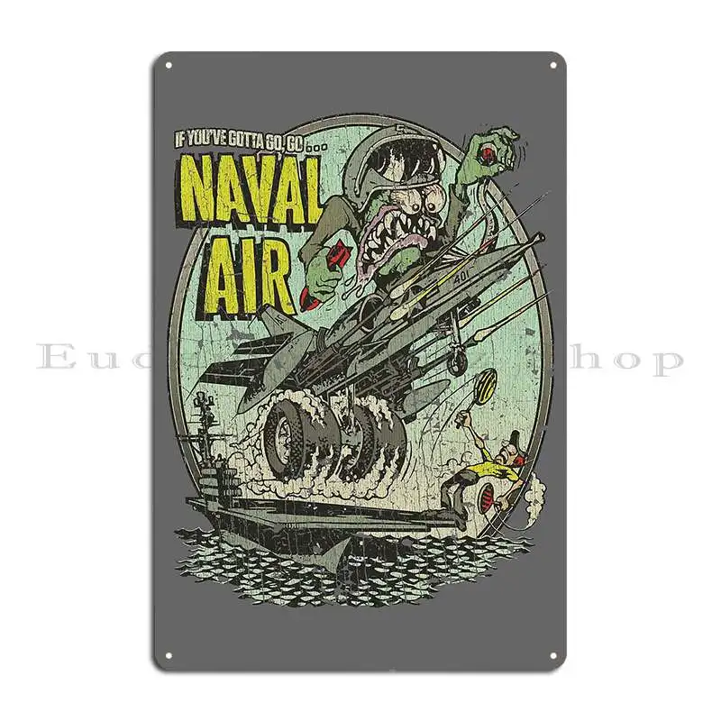 Go Naval Air 1968 Metal Signs Cinema Party Character Vintage Create Tin Sign Poster