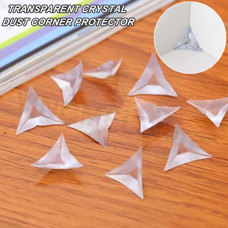 PVC Transparent Crystal Dust Corner triangles drawer corners protector Dustproof Plug Cleaning Tool to keep cabinet clean inside