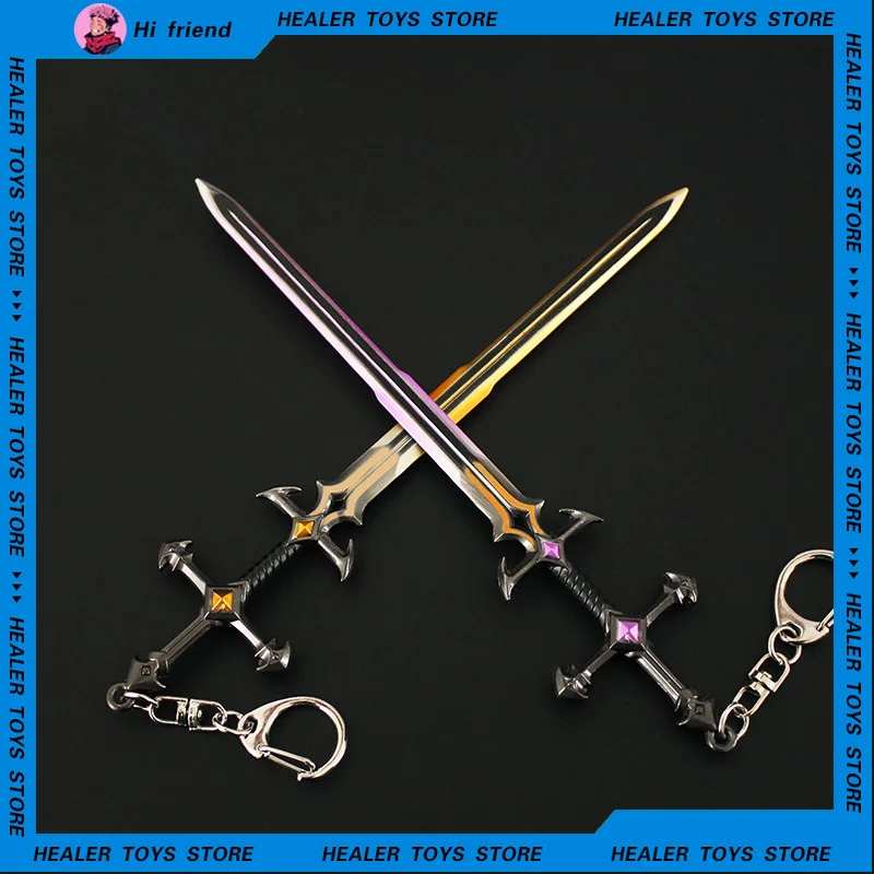 Valorant Sword Weapon Ruined King Ruination Broken Uncut Blade Peripheral 17cm Metal Ninja Sword Accessories Gifts Toys Kids