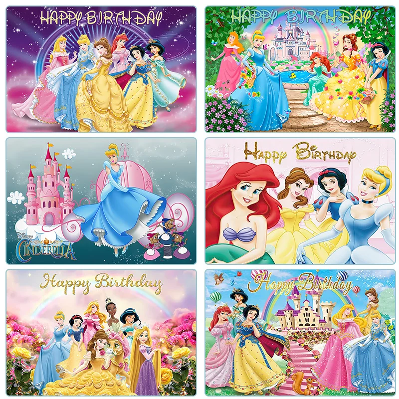 Disney Princess Theme Photography Background White Snow White Girl Dream Fairy Fairy Birthday Party Decoration Baby Gift Meeting