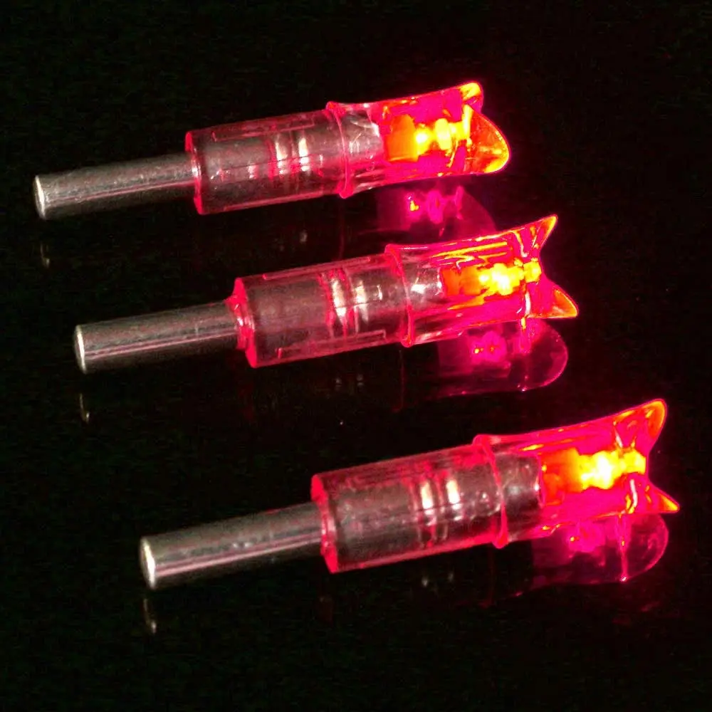 نوك مضيء LED أحمر مع مفتاح 7.62 مم سلسلة بطاقة القطر الداخلي تلقائيًا تضيء القوس والنشاب Nock XQ