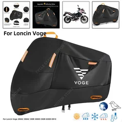 Waterproof Motorcycle Cover For Loncin Voge 200AC 300AC 300R 500DS 500R 650DS ER10 Outdoor Protection Against Rain Dust