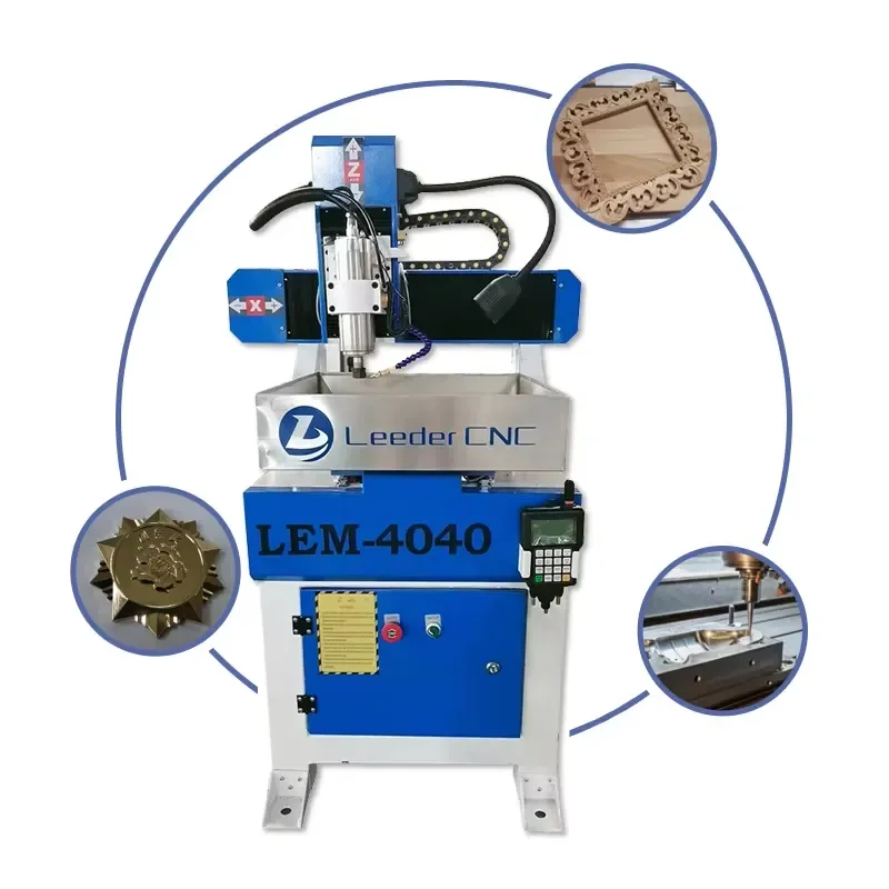 Leeder Mini CNC Cutting Jewelry CNC Engraving Machine Jade 4040 6060 Metal Aluminum Plate Wood Mold CNC Router