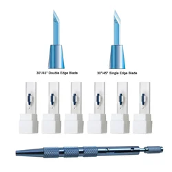 GREATLH Sapphire Blade Clear Cornea Blade Hair Transplant Implant Pen 1.0mm 2.0mm Width Blade Ophthalmic Instrument