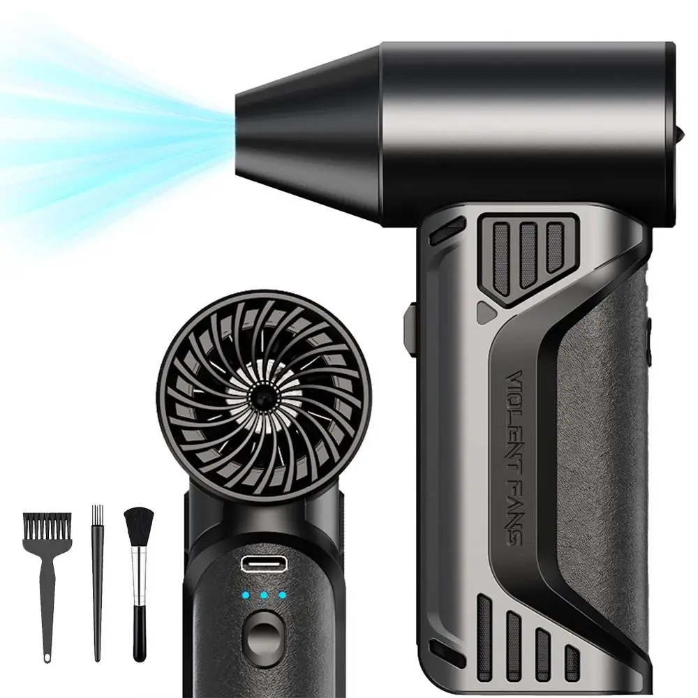 

160000RPM Mini Turbo Jet Fan Wind Speed 52m/s Brushless Motor Powerful Dust Blower 3 Speeds Adjustable High-Speed