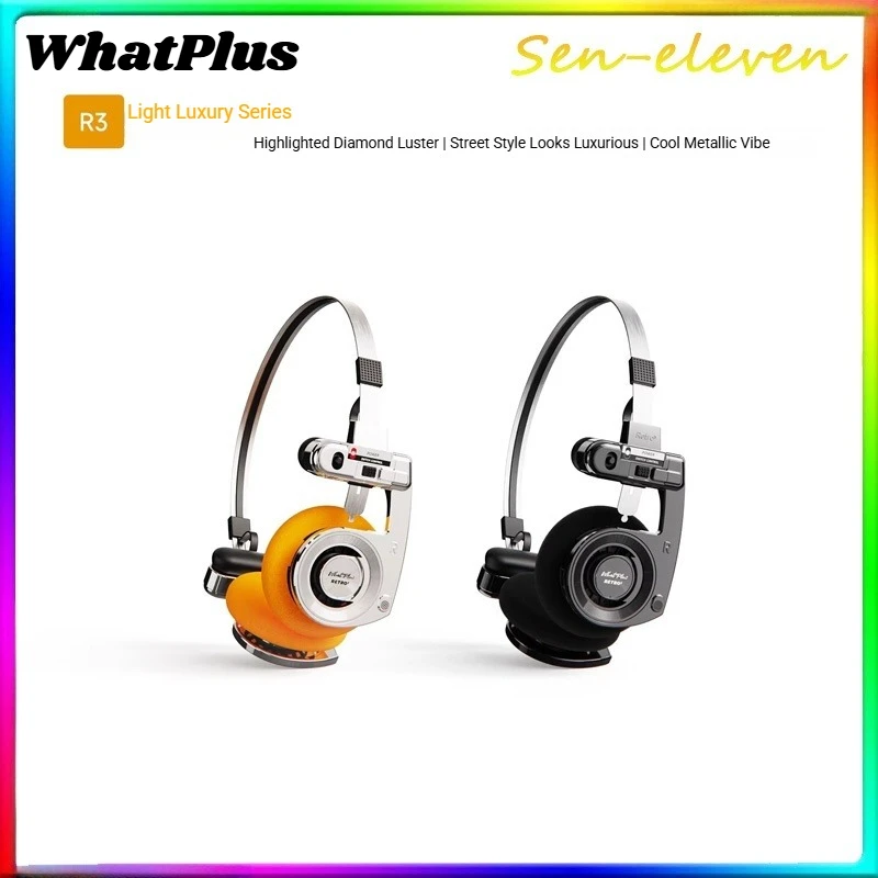 

Беспроводные наушники WhatPlus R3 Light Luxury Retro, модные накладные Bluetooth-наушники для катания на лыжах