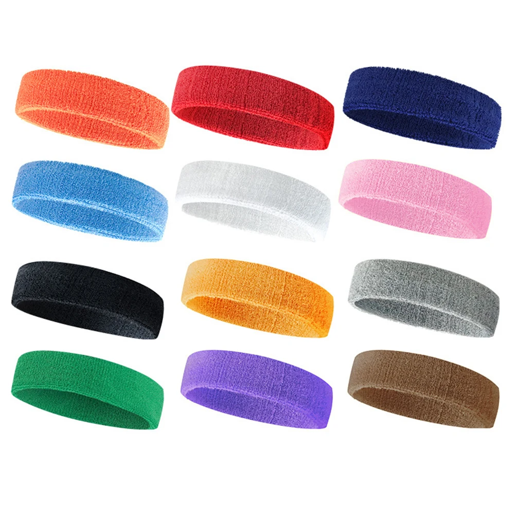 Outdoor Sports Sweat Band Headband Hairband Guide Band Running Tennis Fitness Polyester Fiber Wear-resistant Headband    New