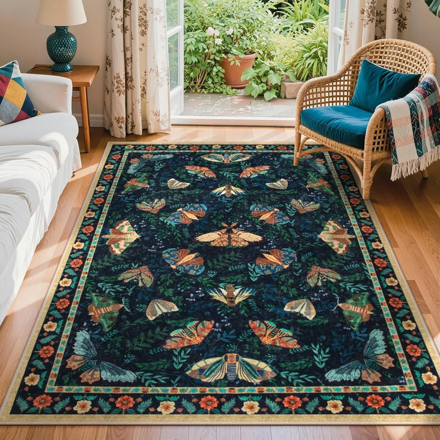 Home Textiles Rug - Waschbarer Teppich, fantasievoller Insekten-Teppich, geeignet für