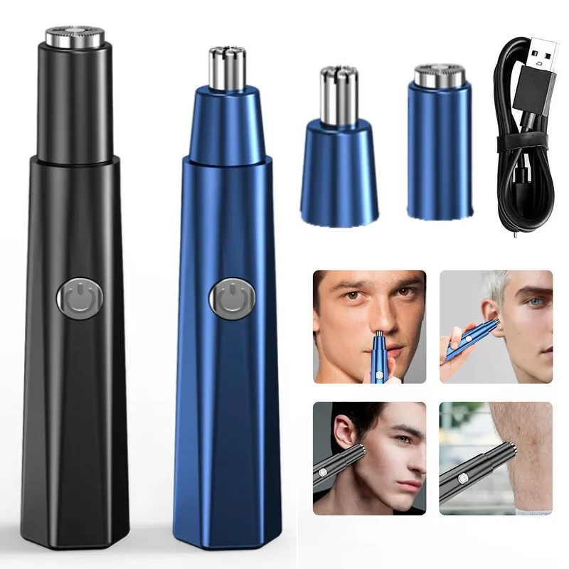 Updated Electric Shaving Nose Ear Trimmer Safe Face Care Rechargeable Nose Hair Trimmer for Men Shaving Hair Removal Razor Beard