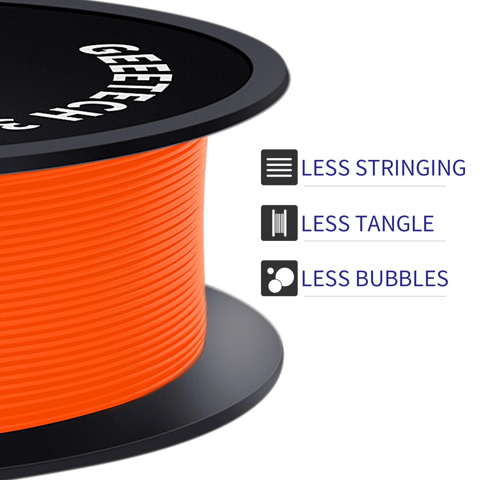 GEEETECH PETG 1kg 1.75mm Spool Wire 3D Printer Filament 2.2LBS, Vacuum Packaging, 3d Printing Materials Plastic Various Colours