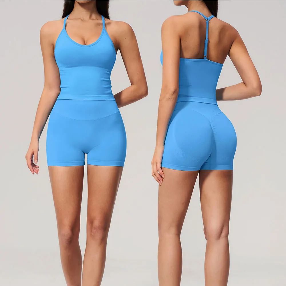 NewButt Lifting Sports Set Shorts Gym Clothes Women Outfits Yoga Suit For Fitness Short and Underwear Training Workout Tracksuit