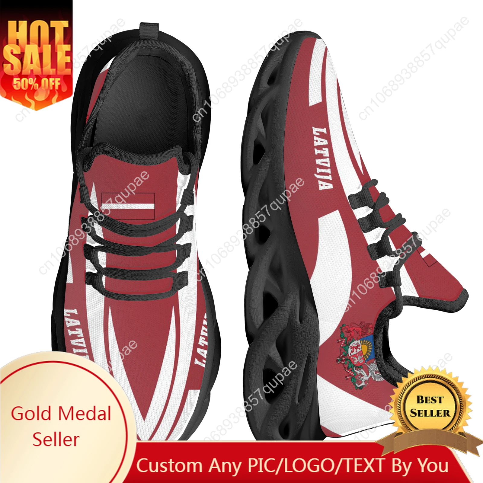 

Red And White Latvia Country Flats Sneakers Shoes Mens Womens Sports Shoes Fashion High Quality DIY Sneaker Custom Made Shoe