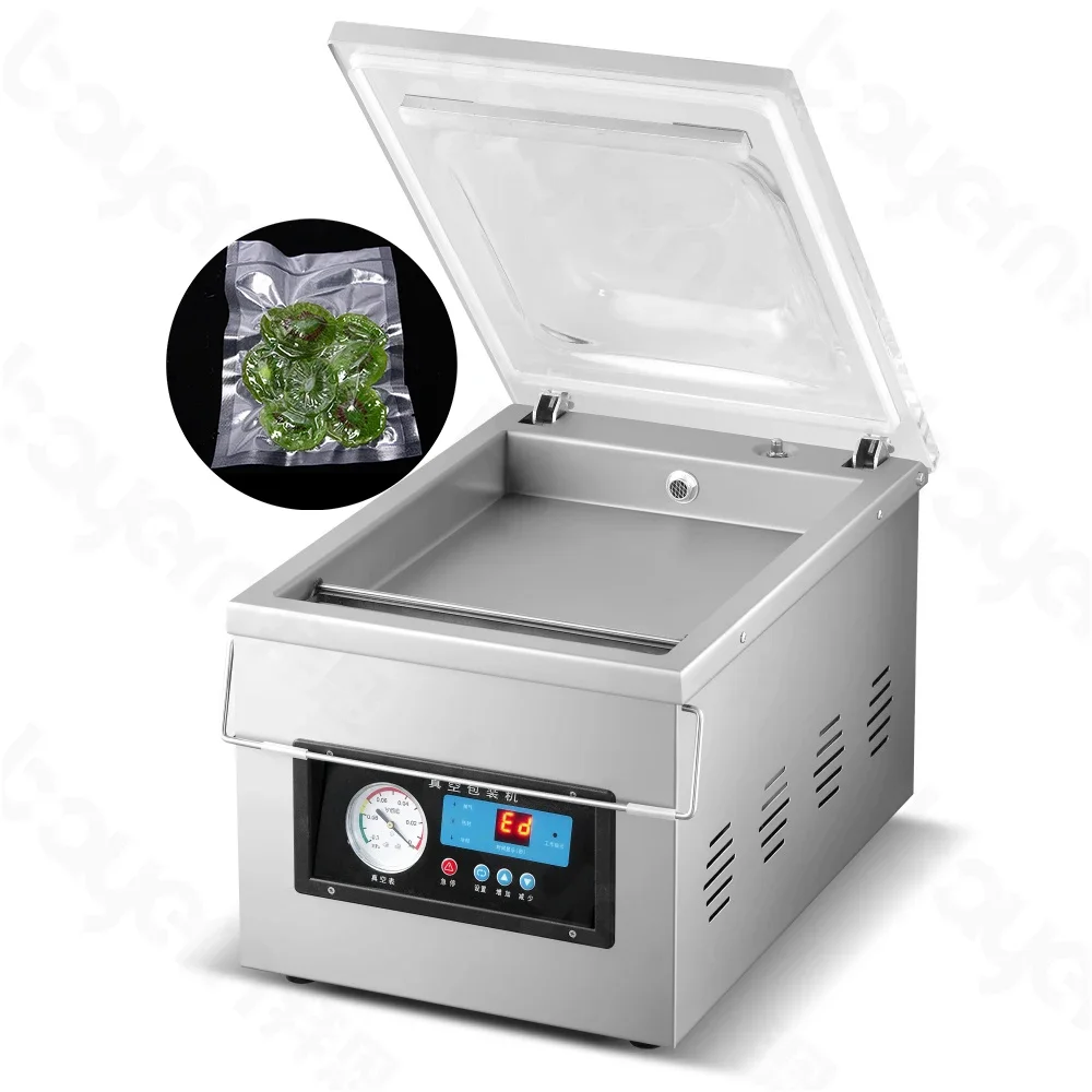 DZ-340 Desktop Food Fish Meat Vegetable Vacuum Sealing Packing Machine Food Vacuum Sealer Packaging Machine