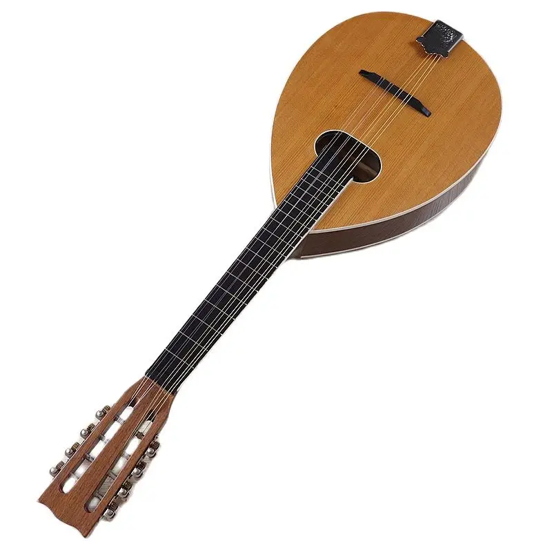 

8 string Hand-made Mandolin guitar high gloss solid spruce wood top 31/26 inch scoop shape laminated sapele wood