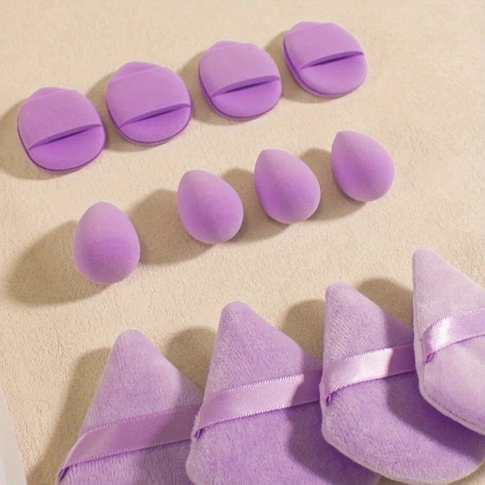 12 Uds esponja de maquillaje licuadora juego de huevos de belleza esponjas para base crema líquida esponjas cosméticas mujeres accesorios de maquillaje herramientas de belleza