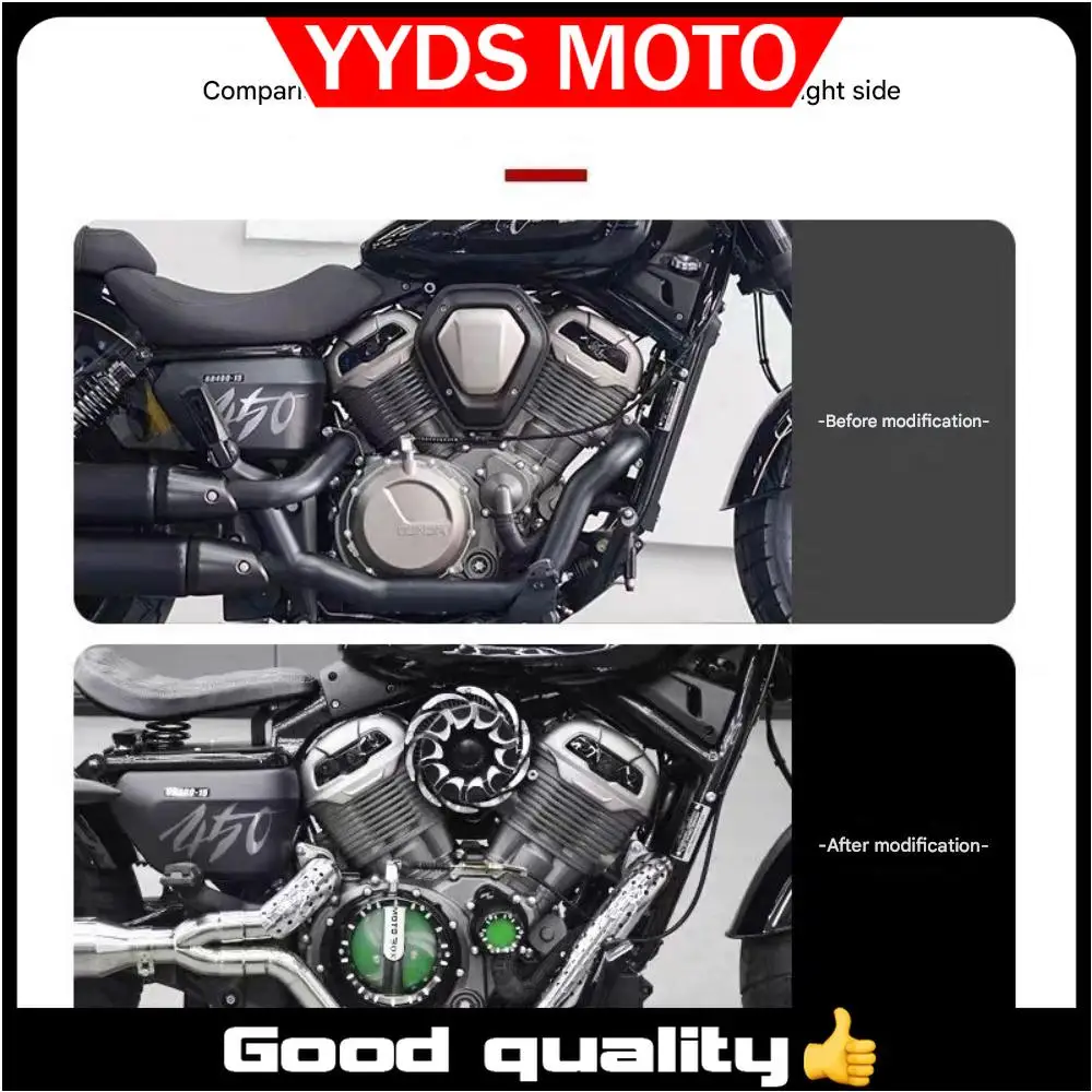 

Suitable for Benda Motorcycle Jinjila Napoleon 450 Black Flag 500 modified transparent clutch cover water pump cover engine deco