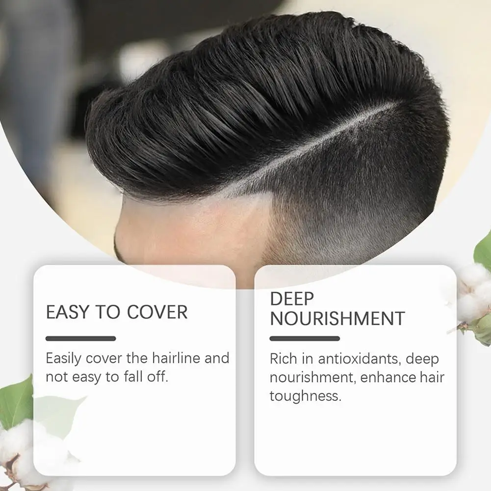 Men Hair Waterproof Concealer Hairline Shadow Root Cover up Repair Forehead Makeup Durable Hair Concealer Liquid Cream 50g