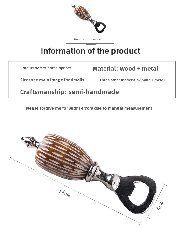 Kreativer High-End-Flaschenöffner mit Rindfleischknochen, Bier-Schraubendreher, Flaschenöffner-Ornament