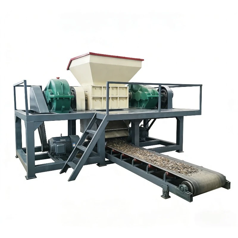 Industrial Stainless Steel Alloy Double-shaft Shredder Gear Motor Driven Plastic Metal Waste Aluminum High Efficiency Crusher