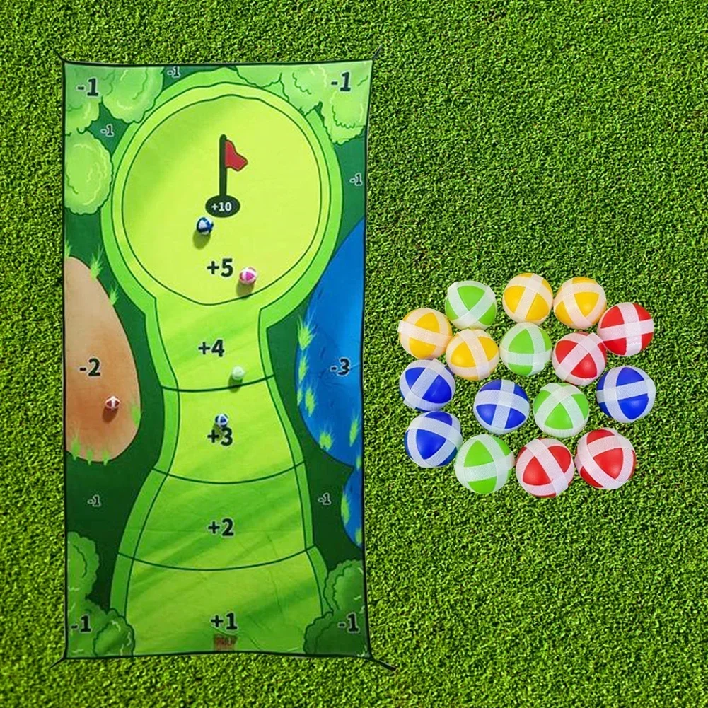 

Portable Golf Training Mat for Indoor Outdoor Casual Golf Chipping Training Mat with Golf Ball Turf Swing Detection Batting Kits