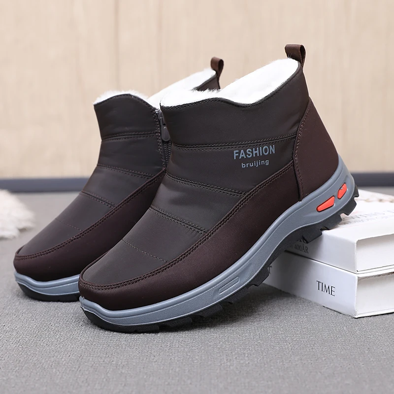 

2025 зимняя новая мужская повседневная модная хлопковая обувь, удобная противоскользящая прочная морозостойкая теплая мужская обувь, бесплатная доставка