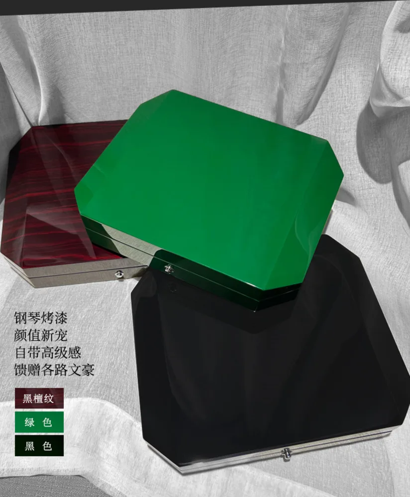 New Solid Wood Pen Case Storage Box Pen Sorting Collection Box Business Travel Portable  Protection Box