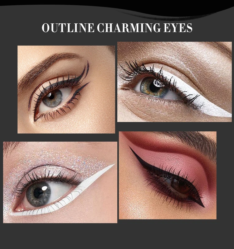 Imagic 2 Kleur Eyeliner Gel Waterdicht Langdurig Hoog Pigment Wit Zwart Gemakkelijk Te Dragen Snel Droog Make-Up Ogen Cosmetica Gereedschap