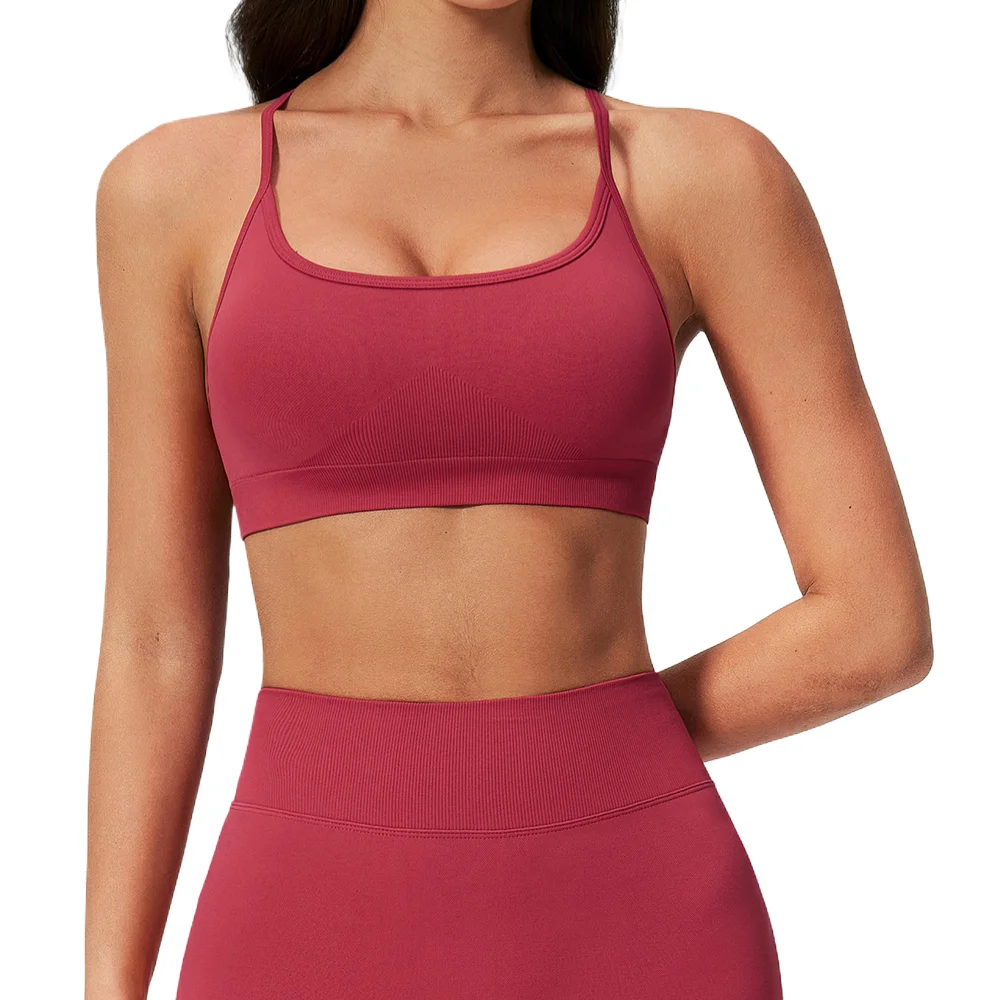 AliExpress Seamless Women Sports Bra High Support Gym Clothes Pilates Yoga Bra Top Push-up Running Cycling Workout Tank Fitness Underwear