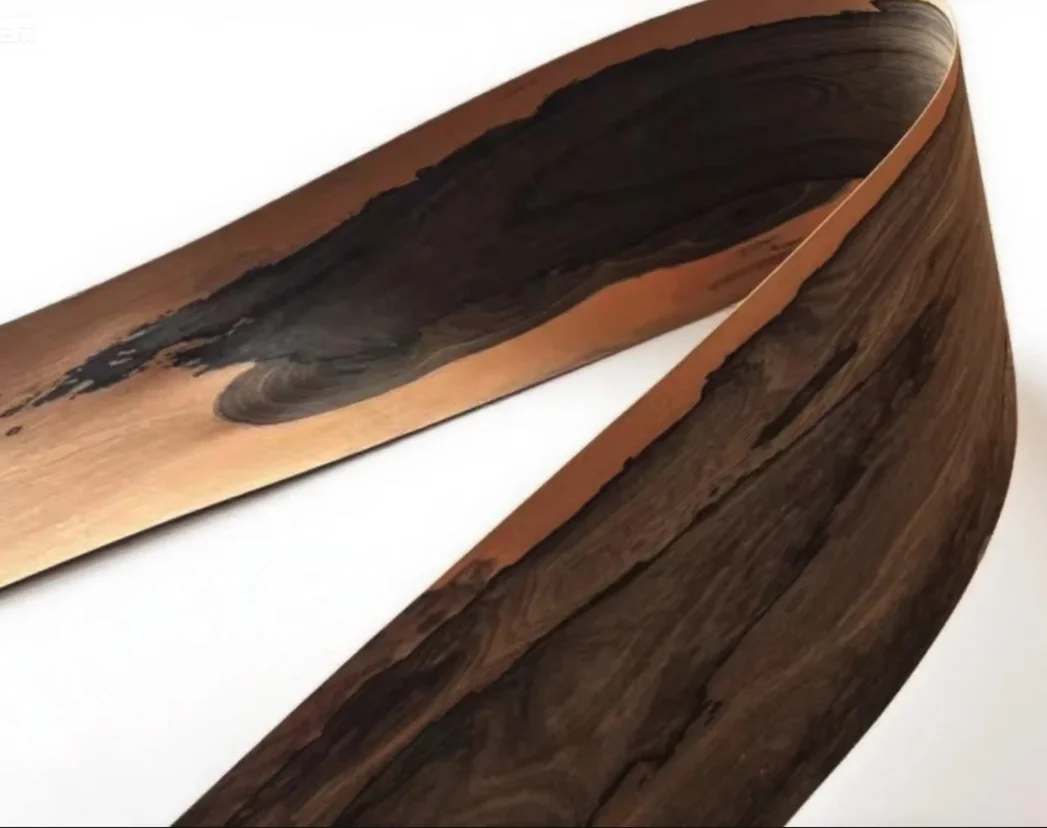 الطول: 1.8 متر العرض: 18-20 سنتيمتر قشرة خشب الزركوت الطبيعية خزانة الغيتار لوحات ديكور القشرة