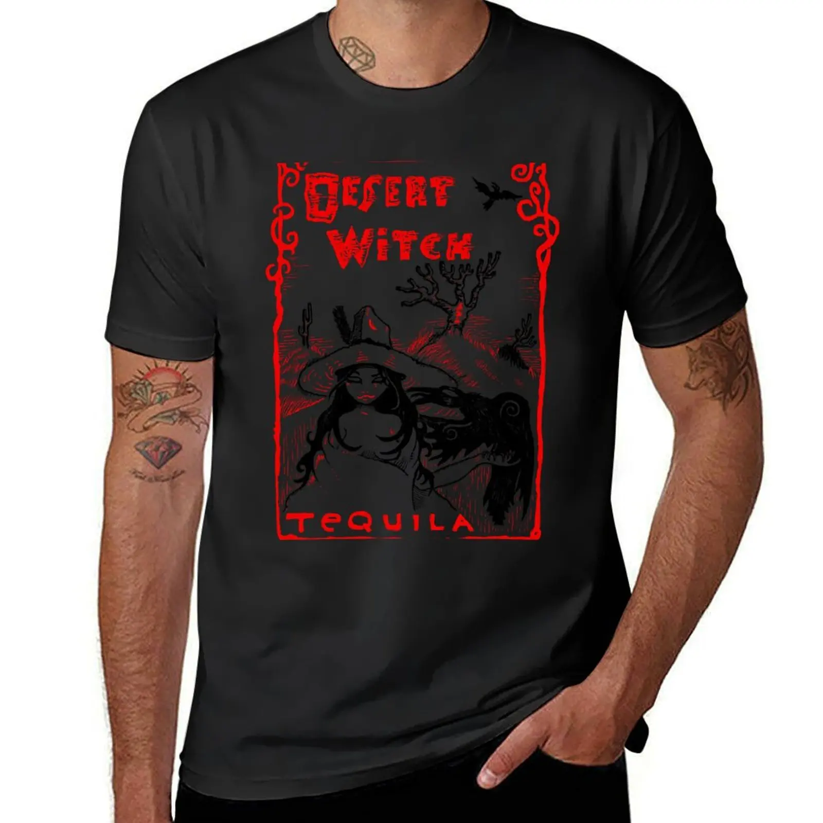 

Футболка Desert Witch Tequila, милые топы, футболки большого размера, мужские спортивные фанаты, забавные футболки с мемми, мужская тренировочная рубашка
