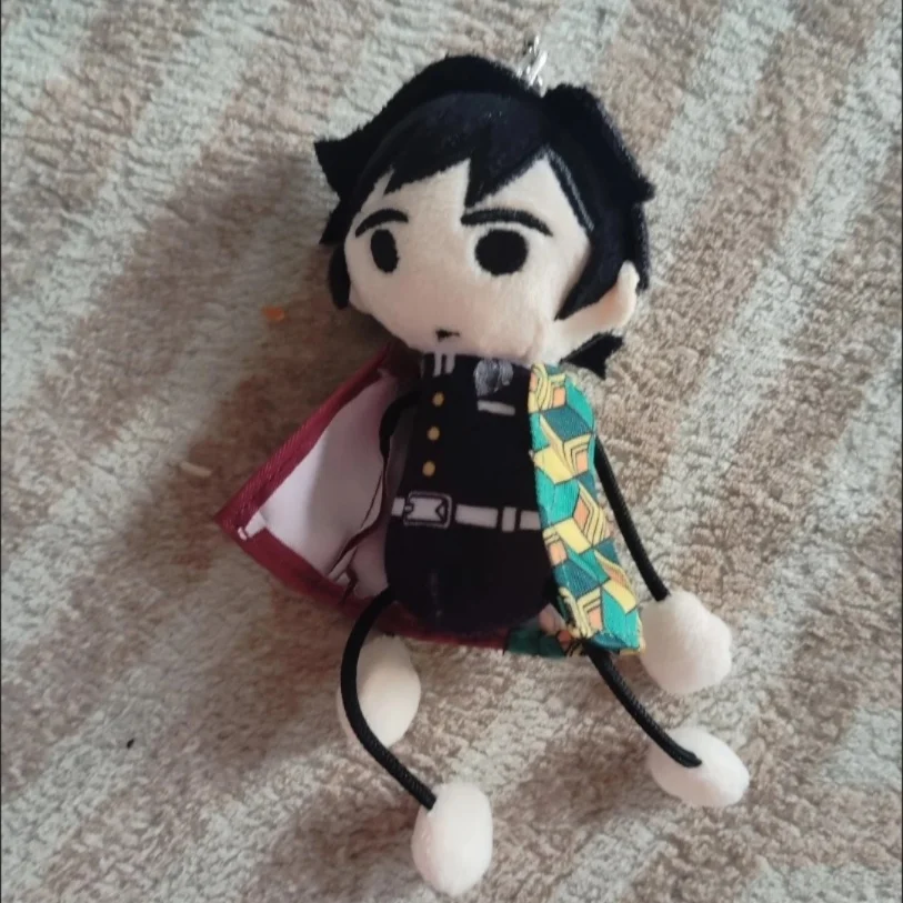 10Cm Demon Slayer: Kimetsu No Yaiba Kamado Tanjiro Rope Limbs Abstract Plush Pendant Backpack Zipper Decoration Couple Gift Toy