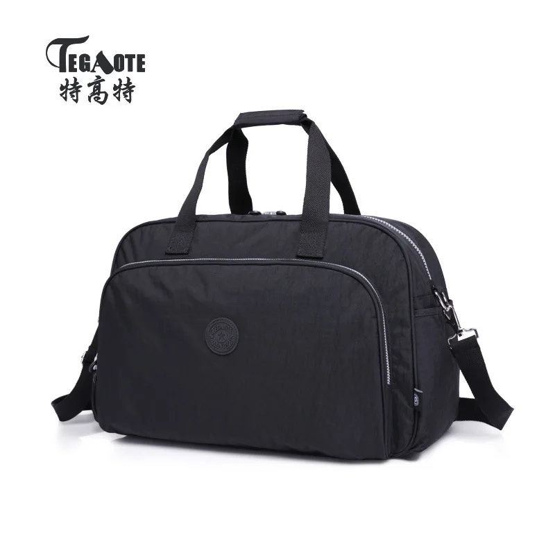 TEGAOTE High Quality Casual Lightweight Durable Large Capacity Nylon Women Men Travel Tote Bags Handbag GYM Duffle