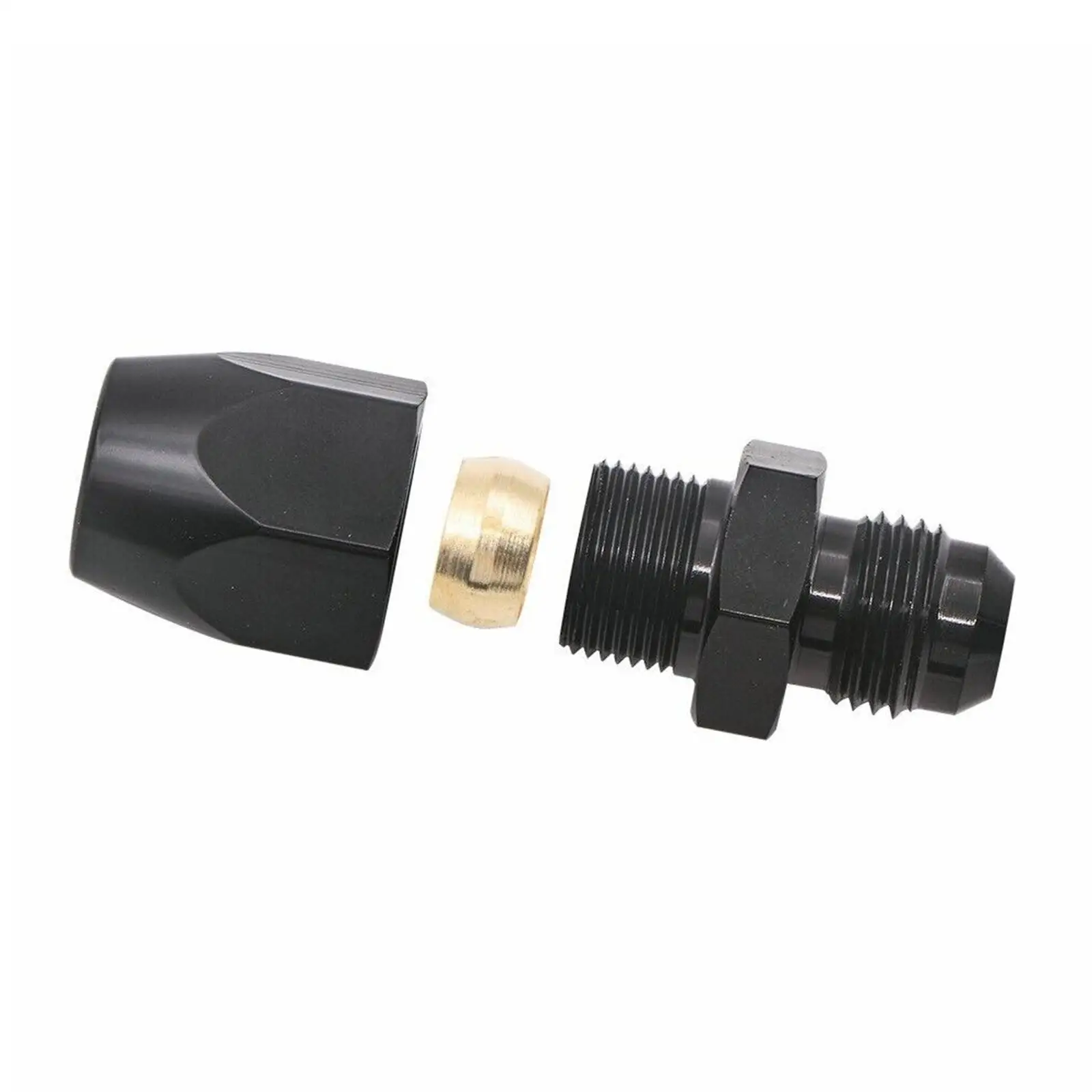 Fuel Adapter Fitting Tubing 6 AN to 3 8 Black Brass Ferrules for Diesel Heater 12v Fuel Supply System