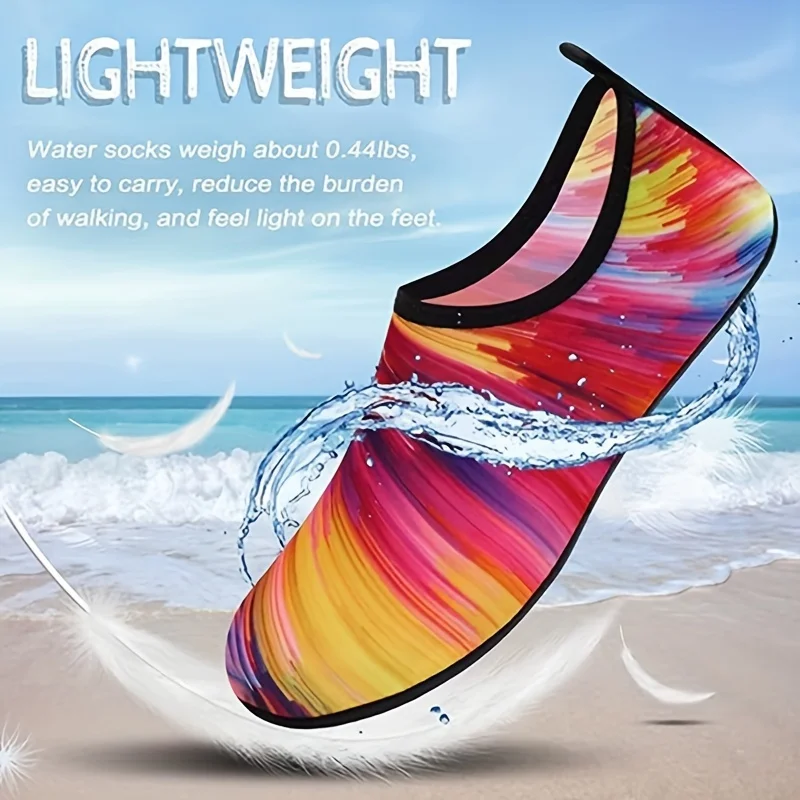 Lightweight Beach Wading Shoes Colorful Slip-on Quick-drying Water Shoes Breathable Beach Water Shoes For Swimming Surfing Yoga