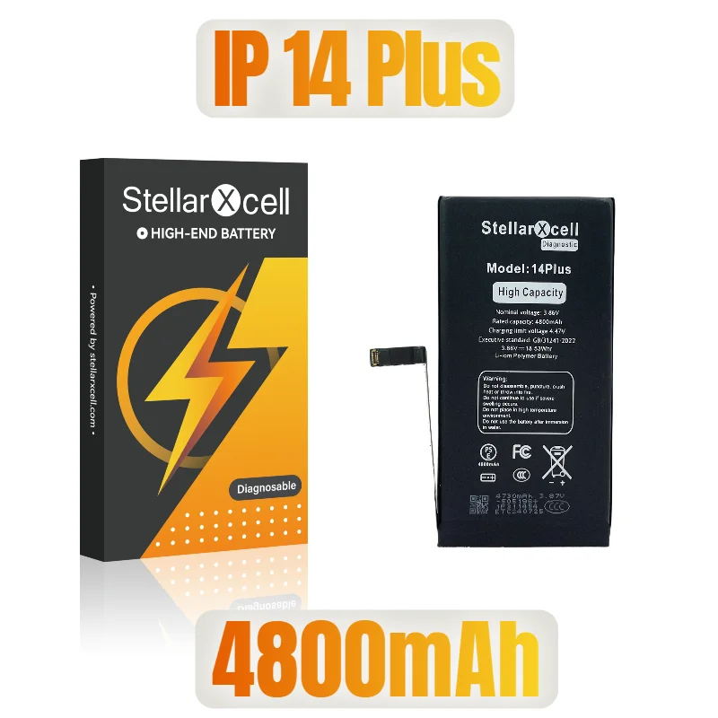 StellarXcell Diagnostische Batterij tonen echt deel geen pop up bericht voor iphone 12mini 13Pro 14Plus 15Promax batterij vervanging