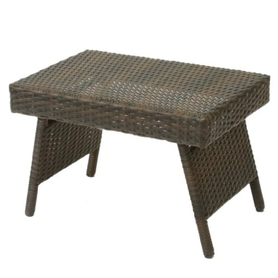 

Salem Outdoor Wicker Adjustable Folding Table Multibrown