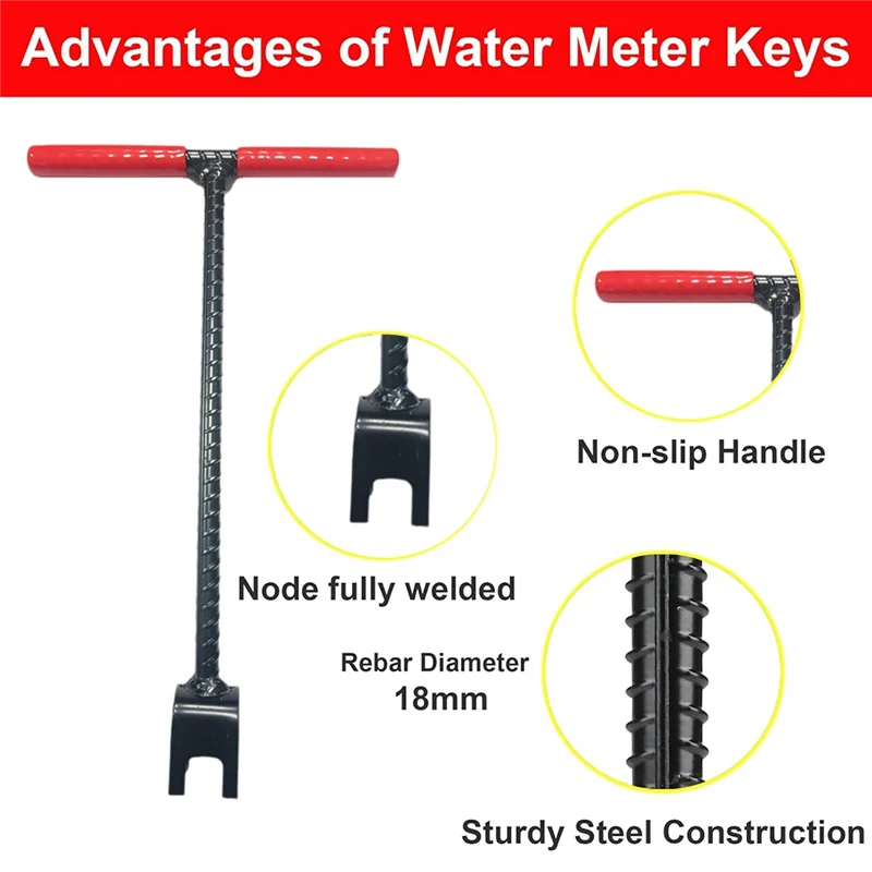 

ABZC-Инструмент для отключения воды для бордюра, основная Т-образная ручка, инструмент для отключения воды, инструмент для отключения воды