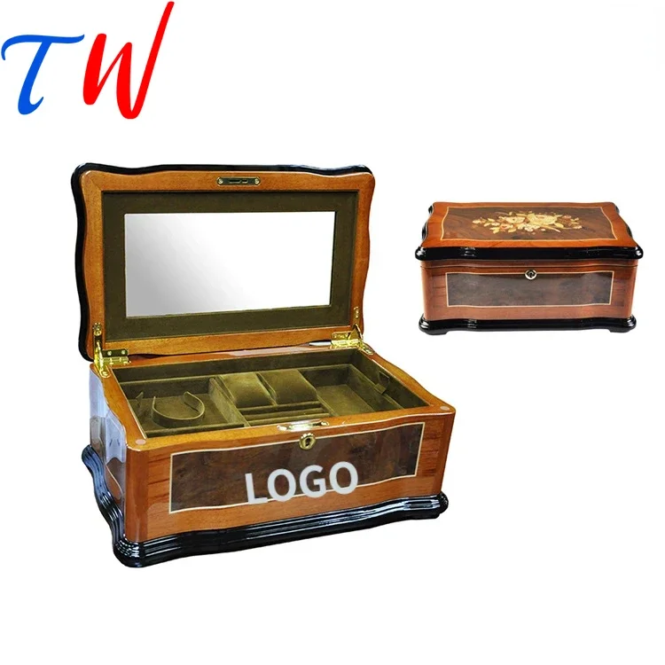 

Cedar Solid Wood Luxury Watch Box Retro Floral Patterns Multifunctional Jewelry Storage Box Lover Gift Case Free Customized Logo