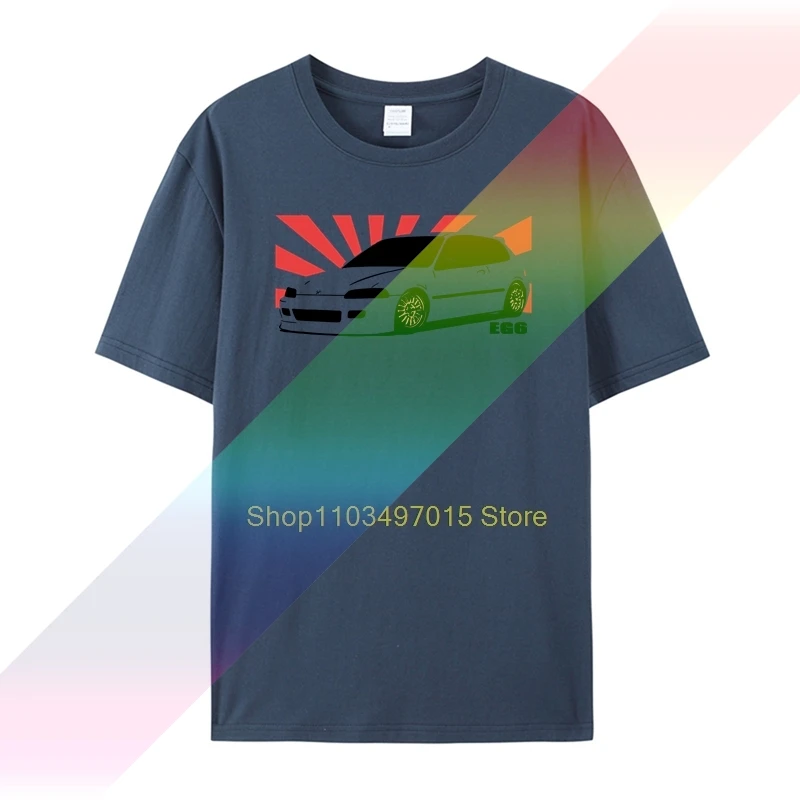 クラシックなホンダシビックjdm Tシャツ,eg6,hqプリント,esから5xl