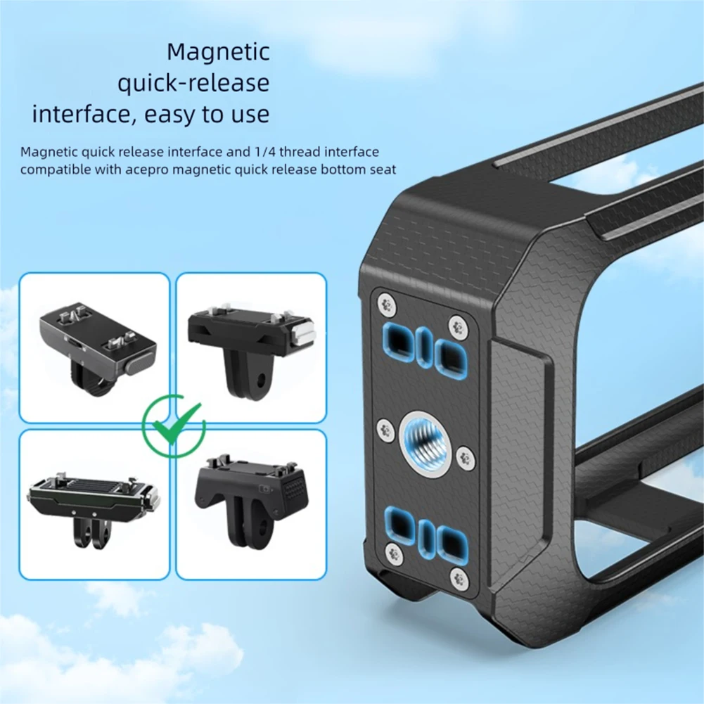 Защитная рамка для ПК, магнитная быстросъемная клетка для кроликов с креплением для холодного башмака, рамка для экшн-камеры Insta360 X5