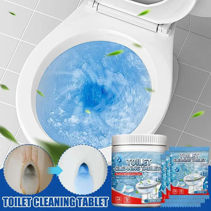 

Blue Toilet Bowl Tablets 12 Pcs Efficient Toilet Tablets With Non-Irritating Formula Safe Blue Toilet Bowl Tablets For Home