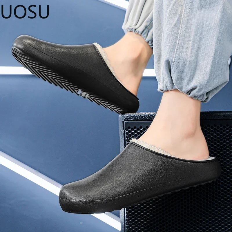 Winter Slippers for Men Lightweight Couple Men\'s Home Lipper EVA Breathable Anti-slip Man Shoes Casual Fashion New Style UOSU