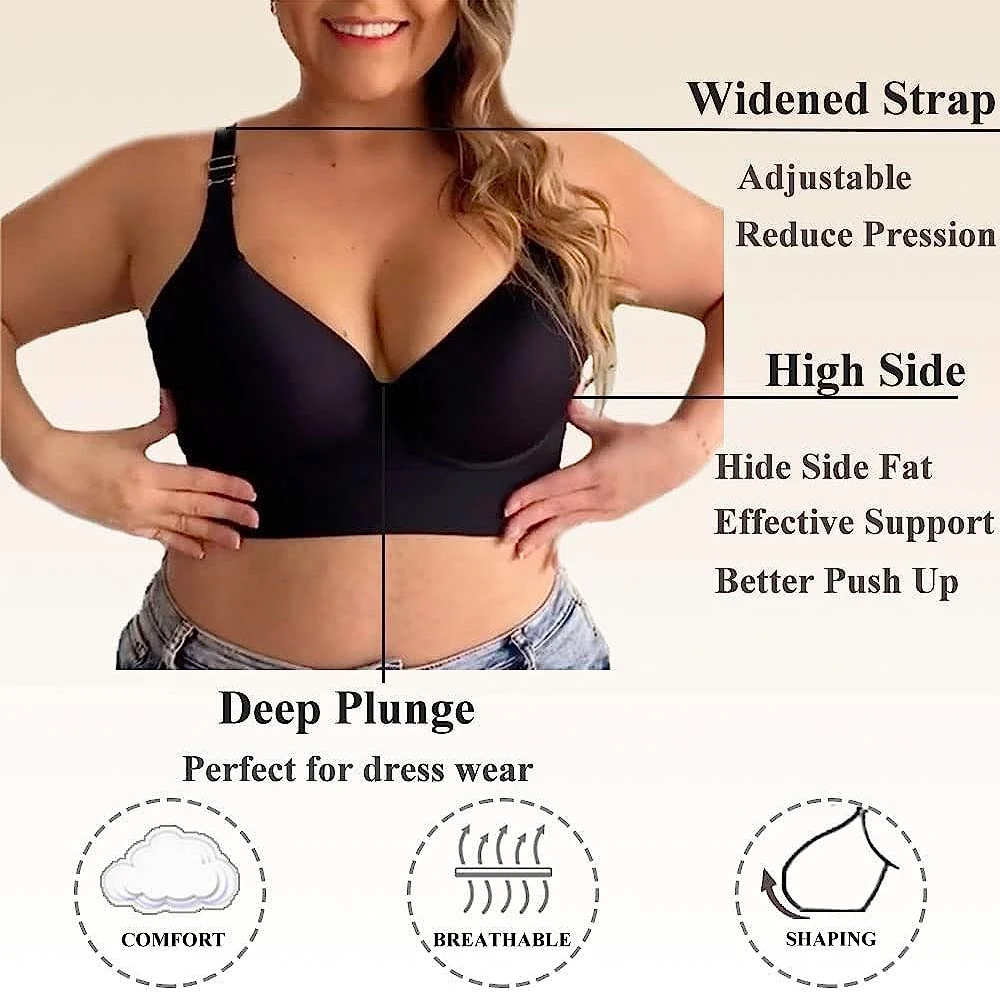 Women\'s Filifit Sculpting Uplift Bra Fashion Deep Cup Bra Full Back Coverage Hide Fat Smooth Bra