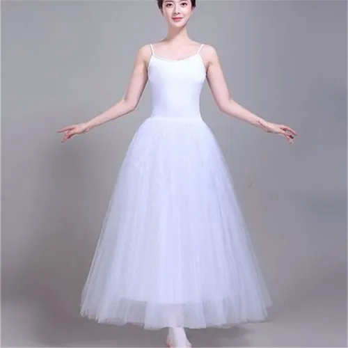 Vestido largo de Ballet para niños y adultos, faldas de práctica de fiesta, trajes de baile de moda, nuevo